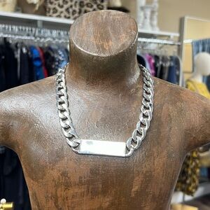 Shopbop Silver Chunky Chain Nameplate Necklace